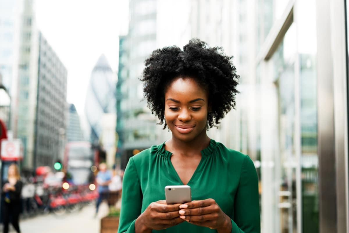 Woman on phone