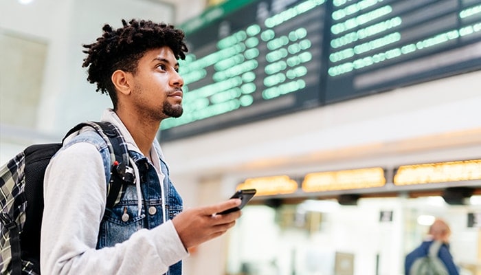 person at airport